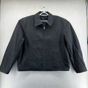 Tommy Hilfiger Mens Peacoat Gray Wool Blend Zip Front Quilted Liner Size XXL